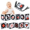 Vicloon Black and White Baby Toys, High Contrast Baby Book for Newborn