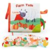 victob Baby Books 0-6 Months, Infant Tummy Time Toy 6-12 Months Touch Feel Book Travel Toy Gifts for Boys Girls 0-3 Months Baby Shower Birthday Easter Basket Stuffers