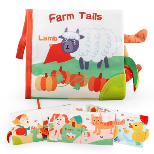 victob Baby Books 0-6 Months, Infant Tummy Time Toy 6-12 Months Touch Feel Book Travel Toy Gifts for Boys Girls 0-3 Months Baby Shower Birthday Easter Basket Stuffers