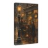 Victorian Carolers Inner Frame Canvas Wall Art Christmas Street Music Decor