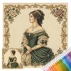 Victorian Girl Cross Stitch Kit 14CT 2 Strand Cotton Thread 40x40cm