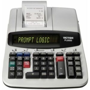 Victor Technology PL8000 Thermal Printing Calculator, Prompt Logic, Help Key, 8.0 Lines Per Second
