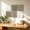 Vieshful Felt Bulletin Board Tiles 6 Pack 12 x 12 Inch Pin Board Wall