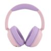 Vikye Kids Bluetooth Headphones, Colorful LED Lights Wireless On Ear Headphones with Volume Limit, 25H Playtime for Children Teens Travel (Pink)