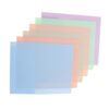 VILLCASE 6pcs Two Pocket Plastic File Folder with Writable Label Area, Double Pocket Design for Quick Sorting, Sturdy Pp Material Office Report Folder for School and Classroom Random Color