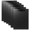 VINATO Set of 6 A4 Clipboard, Rigid Folder with Pliers, A4 Document Folder, Double 360° Swivelling Pliers, Clip Boards with Lid, Lightweight Document Holder for Office, Building, School