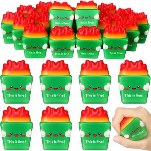 Vinsot 24 Pcs Dumpster Stress Relief Toys Dumpster Mini Fidget Balls for Kids Adults Squeeze Stress Balls Therapy Fidget Appreciation Gifts for Students Office Coworker Birthday Graduation Gifts