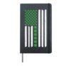 Vintage American Flag St Patrick's Day Irish Lucky Hardcover Journal, Black