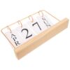 Vintage and Iron Frame with Wooden Base Perpetual Flip Desk Calendar