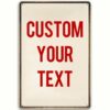 Vintage Beige Background Wood Grain Border Tin Sign, Custom Photo Text Logo Rustproof 8x12 Decor