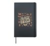 Vintage Be Kind To All Kinds Bugs Entomology Entomologist Hardcover Journal, Black