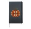 Vintage Book Pumpkin Autumn Fall Librarians Bookworm Teacher Hardcover Journal, Black