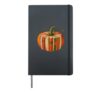 Vintage Book Pumpkin Autumn Fall Librarians Bookworm Teacher Hardcover Journal, Black