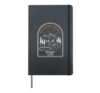 Vintage Camping Hiking Mountain Tent Wander More Worry Less Hardcover Journal, Black
