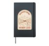 Vintage Camping Hiking Mountain Tent Wander More Worry Less Hardcover Journal, Black