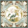 Vintage Chinoiserie Lotus Mahjong Mat 31.5*31.5 Inch Waterproof HD Printed Non-Slip Noise Reduction American Gaming Mat for Table Tile Games Card Poker Board Dominoes