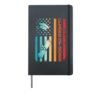 Vintage Class of 2028 Graduation Back to School USA Flag Hardcover Journal, Black