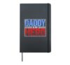 Vintage Daddy Is My Hero American Flag Hardcover Journal, Black