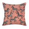 Vintage Dancing Zebra Throw Pillow Cover 18x18 Animal Decorative Pillowcase