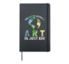 Vintage Earth Without Art Is Just Eh Planet Art Earth Day Hardcover Journal, Black