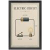 Vintage Electric Circuit Science Wall Print(16x24inchs，Black Framed)