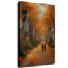 Vintage Halloween Town Canvas Wall Art (Framed,24×36 inch)