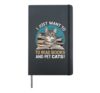 Vintage I Just Want To Read Books And Pet Cats Cat Hardcover Journal, Black