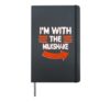 Vintage I'm With the Milkshake Matching Halloween Costume Hardcover Journal, Black