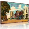 Vintage Main And Tennessee Streets Lakeland Florida Retro City Street View 8X12 Inch Aluminum Metal Sign, Home Bar Coffee Shop Garage Man Cave Decor