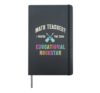 Vintage MATH TEACHER I Prefer the Term EDUCATIONAL ROCKSTAR Hardcover Journal, Black