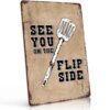 Vintage Metal Signs Kitchen Flip Side Wall Decor 8x12 In
