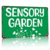 Vintage Metal Signs Sensory Garden Wall Decor 8x12 In