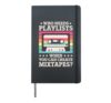 Vintage Music Lover Retro Cassette Tape 80s 90s Hardcover Journal, Black
