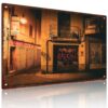 Vintage Night Street Istanbul Doner Kebap Shop Graffiti Metal Tin Sign, 8X12 Inch, Aluminum Wall Decoration, Retro Rustic Decor for Home Bar Cafe Garage, Home Decorators Bar Owners