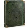 Vintage PU Leather Binder, 3 Ring Binder 1.5 inch Fits 325 Sheets 8.5"x11" Letter Size Paper Recipe Binder with Side Pocket, Aesthetic Cute 1.5" Three Ring Binder Notebook for Photo Album, Green