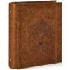 Vintage PU Leather Binder, 3 Ring Binder 1.5 inch Fits 325 Sheets 8.5"x11" Letter Size Paper Hardback Recipe Binder with Clear Pocket, Aesthetic Cute 1.5" Three Ring Binder for Photo Album, Brown