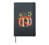 Vintage Pumpkin Book Autumn Fall Librarians Bookworm Teacher Hardcover Journal, Black