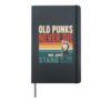 Vintage Punk Rock Alternative Music Hardcover Journal, Black