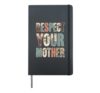 Vintage Respect Your Mother Earth Climate Change Awareness Hardcover Journal, Black