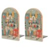Vintage Science Lab Tool Wood Book Ends Heavy Weighted Bookends