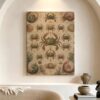 Vintage Scientific Crab And Seashell Study Canvas Wall Art 12x16