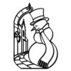 Vintage Snowman Winter Street Scene Metal Wall Art WallArt Decor Metal Outdoor Decor Metal Signs Whimsical Exquisite Wall Decoration for Living Room Bedroom Office Black 12in