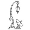Vintage Street Lamp Design Metal Wall ArtWallArt DecorMetal Outdoor DecorMetal SignsArtworkWhimsicalExquisite Wall Decoration For Living RoomBedroomOffice12in