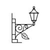 Vintage Street Lamp Metal Wall Art WallArt Decor Metal Outdoor Decor Metal Signs Rustic Artwork Stunning Elegant Home Decor Wall Decoration for Living Room Bedroom Office Apartment (Black,12 Inches)