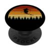 Vintage Sunset Skiing Gift For Skiers PopSockets PopGrip: Swappable Grip for Phones & Tablets PopSockets Standard PopGrip