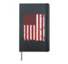 Vintage Valentines Day American Flag Hearts Mens Boys Kids Hardcover Journal, Black