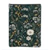 Vintage Wildflower Book Sleeve, Floral Book Pouch Protector Zipper Cover