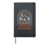 Vintage Wildlife Hiking Camping Protect Our Wild Places Hardcover Journal, Black