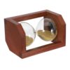 Vintage Wooden Glass Hourglass Timer Ornament for Desk 15-Minute