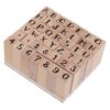 VINTORKY 42 Pcs Letter and Number Stamp Kit with Breech Wood and Rubber Material Comfortable Grip and Easy Ink Cleaning for Creative Projects and Pen Pal Letters Vintage Style for Artists
